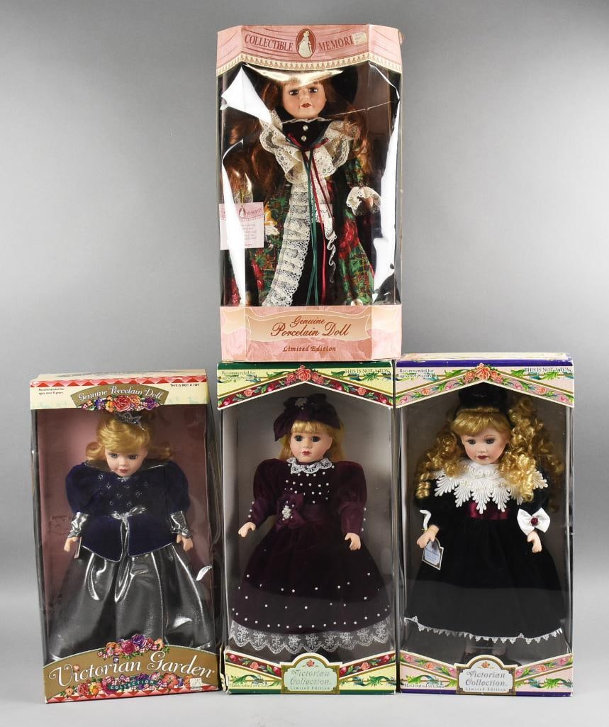 (4) 1990s Limited Edition Porcelain Dolls NOS (1 of 3)
