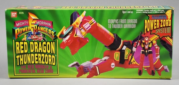 1994 Bandai Power Rangers Red Dragon Thunderzord-MIB-NOS