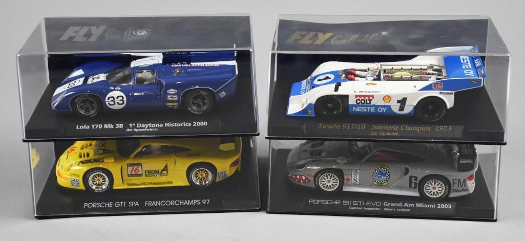 (4) Fly Car Models, Porsche & Lola Die-Cast - MIB-NOS (1 of 2)