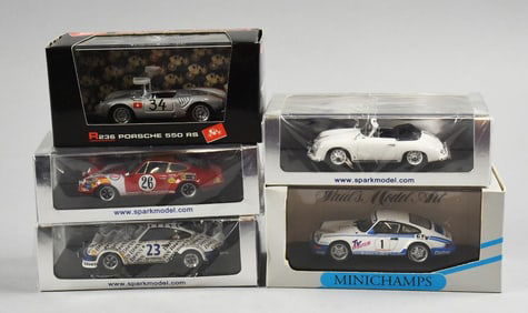 (5) Spark & Minichamps, Plus Porsche Assortment-MIB-NOS