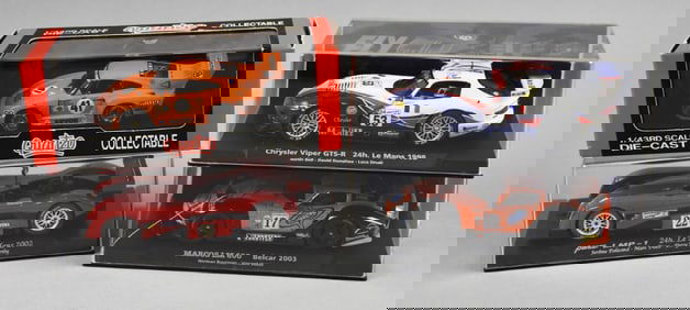 (4) Fly Car Models, Quartzo Race Car 1:43 Die-Cast - MIB-NOS
