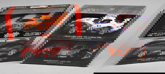 (4) Fly Car Models, Quartzo Race Car 1:43 Die-Cast - MIB-NOS: Lot is four Fly Car Models, Quartzo Race Car 1:43 Die-Cast - MIB-NOS. Single owner collection from the largest toy collector on the West Coast.