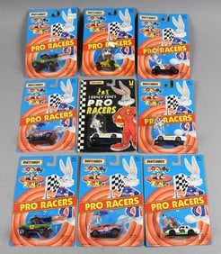 (9) 1993, 1995 Tyco Matchbox Looney Tunes Pro Racers-MOC-NOS