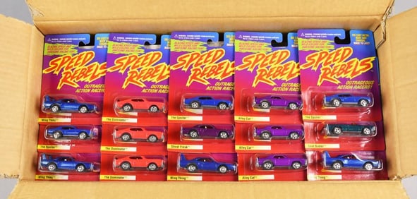 1997 Johnny Lightning Speed Rebels Micro Muscle-MOC-NOS