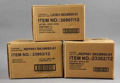 (3) Johnny Lightning MOPAR Original Factory Sealed Cases-NOS