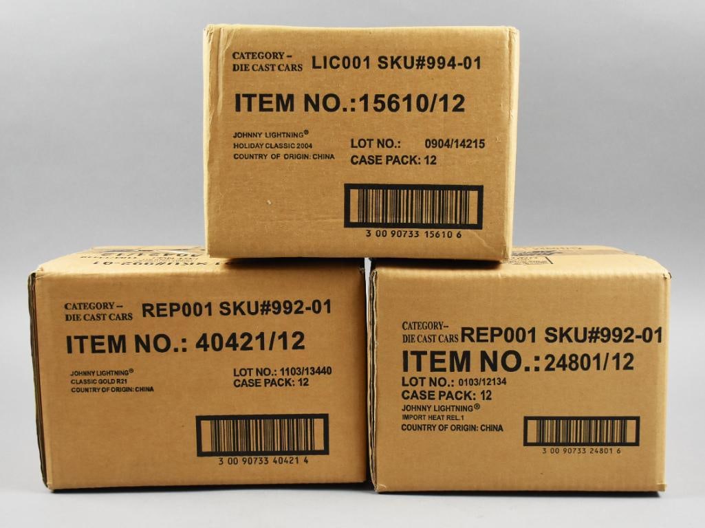 (3) Playing Mantis Johnny Lightning Factory Sealed Cases-NOS (1 of 3)