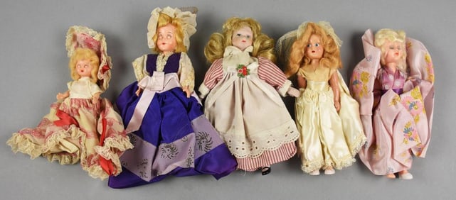 Vintage Doll Assortment, Plastic and Bisque