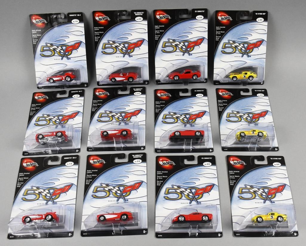 2002 Mattel Hot Wheels Corvette 50th Factory Case-MIB-NOS (1 of 4)