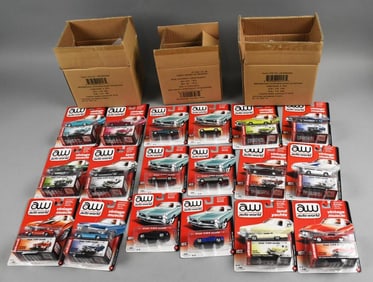 (3) 2013 Auto World Die-Cast, Factory Shipping Cases-MOC-NOS