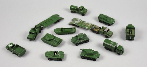 (12) Vintage Lesney England Military Die-Cast Vehicles