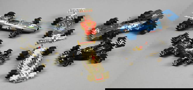 (6) Assorted Vintage Race Cars, Schuco and More - Loose: Lot is six Assorted Vintage Race Cars, Schuco and More - Loose. Includes Brabham?BT44B, two Schuco-BMW and Tyrell Ford and more. All are approx. 7" to 10" long.?Single owner collection from the larges