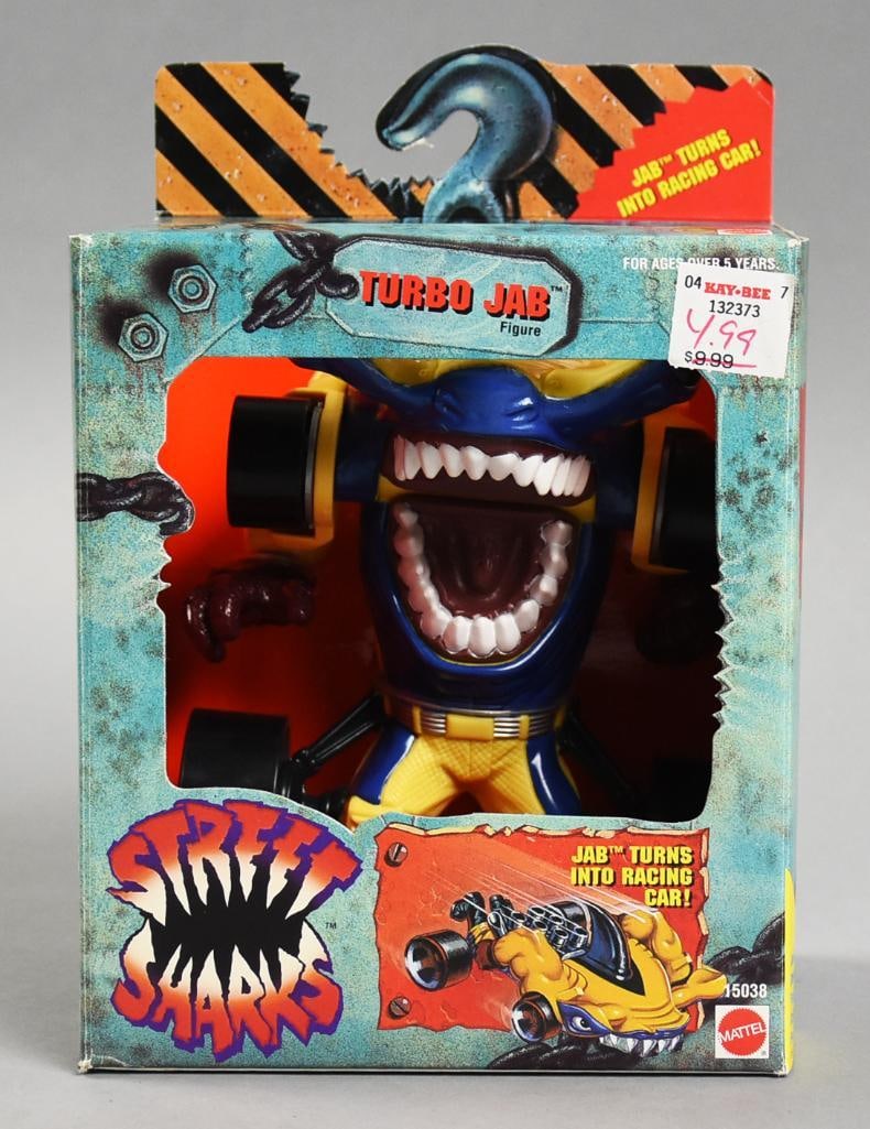 1995 Mattel Street Sharks Turbo Jab - MIB-NOS: Lot is a 1995 Mattel Street Sharks Turbo Jab - MIB-NOS. Single owner collection from the largest toy collector on the West Coast.