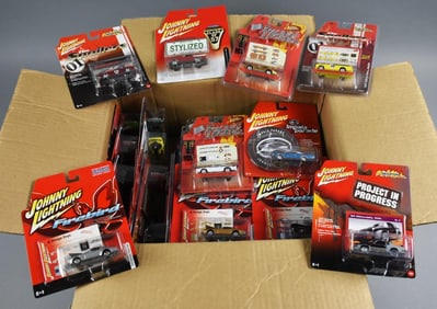 (34) 2000s Johnny Lightning Die-Cast Assortment-MOC-NOS
