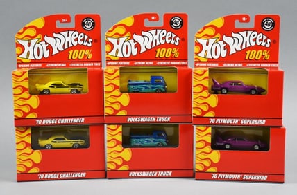 (6) 2007 Mattel Hot Wheels 100% 40th Anniversary-MIB-NOS