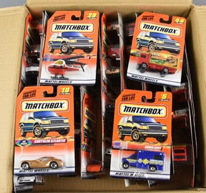 (48) 1990s Mattel Matchbox Assorted Die-Cast-MOC-NOS