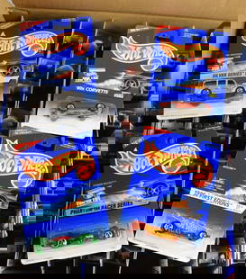 1990s Mattel Hot Wheels Factory Case, Silver Series-MOC-NOS: Lot is a 1990s Mattel Hot Wheels Factory Case, Silver Series-MOC-NOS. Unsorted. Case indicates 72 cars, actual 74. Case appears original. Single owner collection from the largest toy collector on the