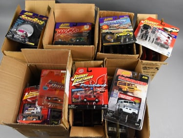 (7) 1990s-00s Johnny Lightning Original Factory Cases-NOS