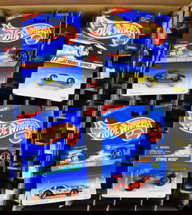 1990s Mattel Hot Wheels Factory Shipping Case-MOC-NOS: Lot is a 1990s Mattel Hot Wheels Factory Shipping Case-MOC-NOS. Factory case open with additional cars, 75 in total. Single owner collection from the largest toy collector on the West Coast.