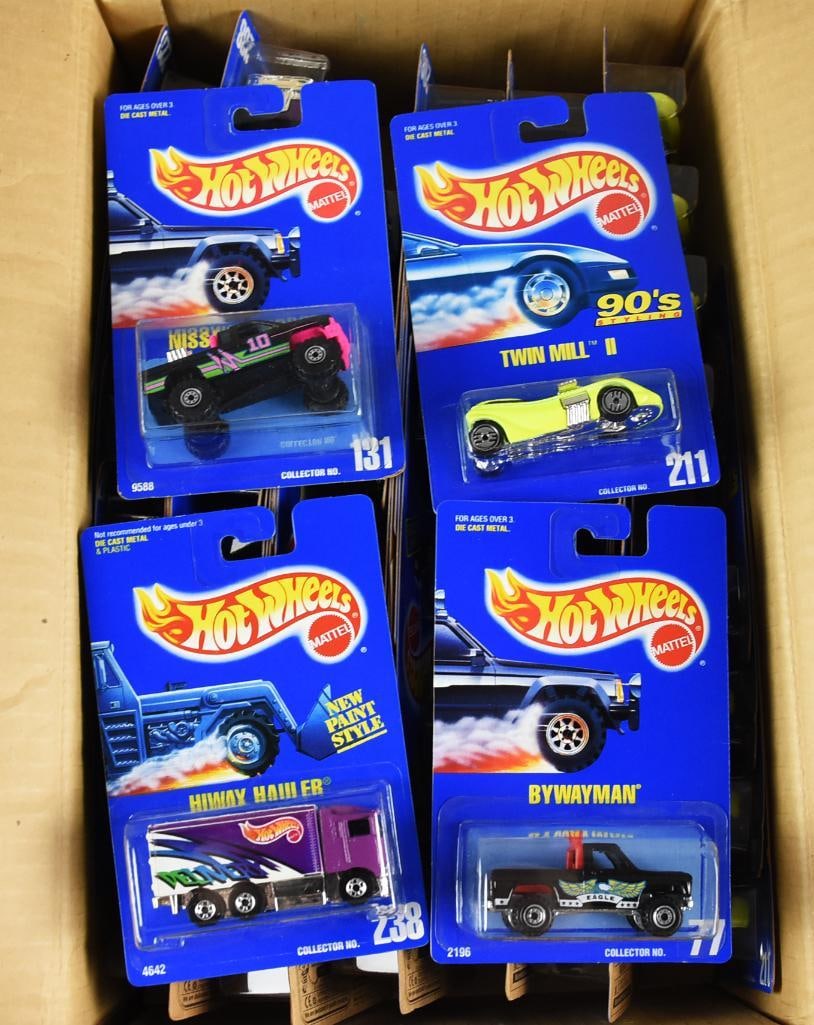 1990s Mattel Hot Wheels Factory Case Brown Card Assort. MOC-NOS (1 of 5)