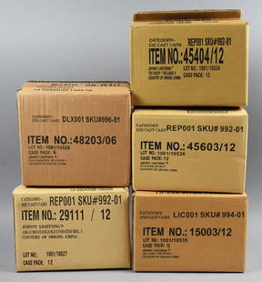 (5) 2001 Johnny Lightning Factory Case Assortment-MOC-NOS: Lot is five 2001 Johnny Lightning Factory Case Assortment-MOC-NOS. Includes six Customizers and 12 each: Tri-Chevy, GTO, Mustang and Art Cars. Total of 54 cars. Single owner collection from the larges