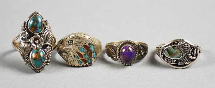 Sterling Silver .925 & Native American Style Rings