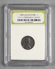 INB 1943 Lincoln Steel Cent WWII Emergency Issue