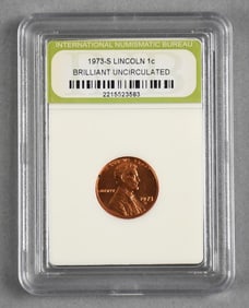 INB 1973-S Lincoln Cent Brilliant Uncirculated