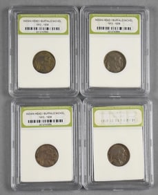 (4) INB Indian Head/Buffalo Nickels 1913-1938