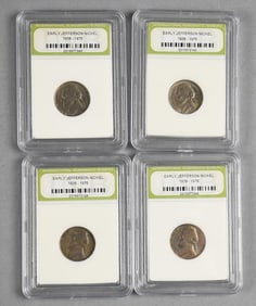 (4) INB Jefferson Nickels 1938-1976