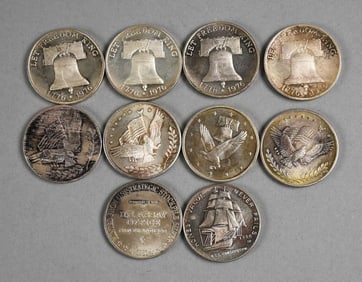 (10) Pure Silver Trade Units One Troy Ounce Each