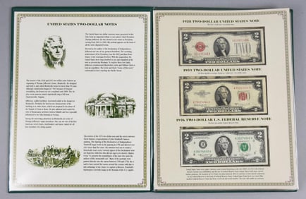 PCS Stamp & Coins Two Dollar Notes Folio