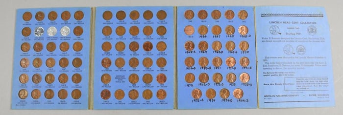 Lincoln Head Cent Whitman Book # 2 1941-1974 Full