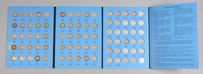 Silver Mercury Dimes 1916-1945 Full Whitman Book