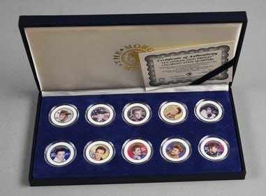 (10) 25th Anniversary Elvis Presley Colorized State Quarters COA