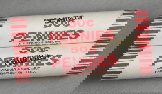 1930s Wheat Pennies S Mint - Bank Rolled Unsorted: Lot is two 1930s Wheat Pennies S Mint - Bank Rolled. It is stamped on the outside of the roll. Can not confirm contents.