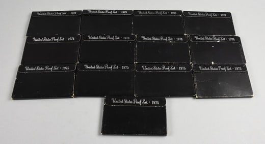 (13) 1973-75 United States Proof Sets