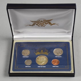 1966 No Mint Mark Collection in Display Case