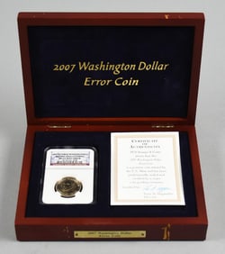 NGC $1 Error Coin Missing Edge Lettering MS 65