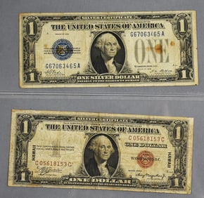1926 and 1935 Hawaii $1 Silver Certificates - Fine