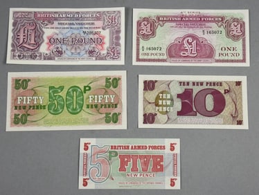 British Armed Forces Pounds & Special Vouchers