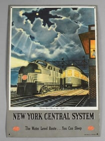 Railroad New York Central System Tin Sign