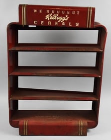 c1950 Kellogg's Steel Cereal Dispenser Store Display