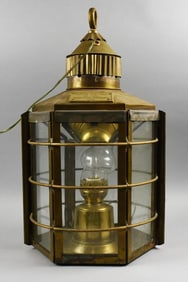 1869 Brass Clipper Ship Lantern Replica