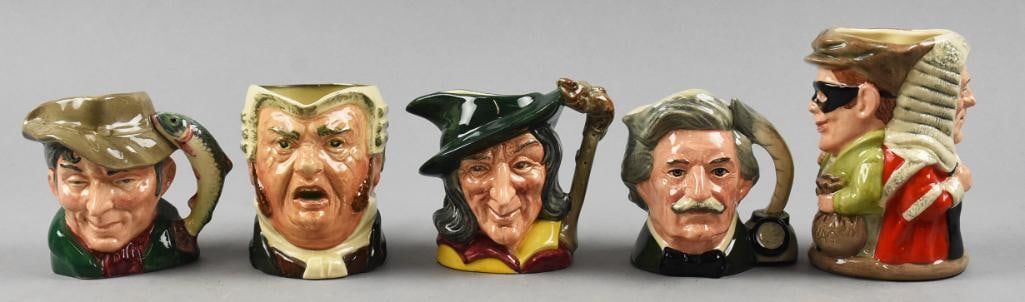 Misc Variety Royal Doulton Toby Jugs, Pied Piper, BuzFuz +: Awesome Misc Variety Royal Doulton Toby Jugs, Pied Piper, BuzFuz, The Poacher, double sided Judge and Thief and Mark Twain. Measure from?4" to 5" tall