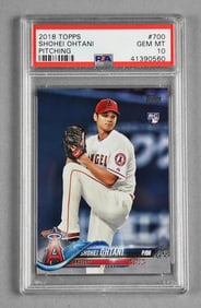 2018 Topps Chrome Rookie Shohei Ohtani Pitching, PSA GEM MT 10