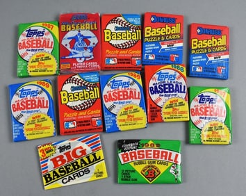 1980s Baseball Card Wax Packs by Topps Donruss Fleer Bowman