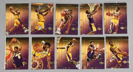 (10) 2000 Upper Deck Kobe Bryant Gold Reserve Basketball Cards Sleeved KB1:10