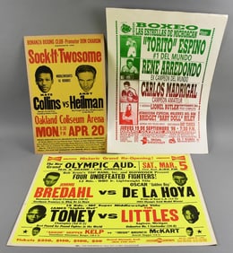 Vintage Boxing Match Advertising Posters Notable boxers