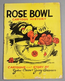 1949 Rose Bowl Cartoon History John Cross, Jerry Corcoran