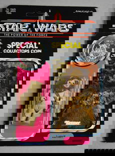 1984 Kenner Star Wars POT Force Lumat Coin 92A Back-Unpunched: Lot is a 1984 Kenner Star Wars Power of the Force Lumat Coin 92A Back. Unpunched card. Single owner collection from the largest toy collector on the West Coast.